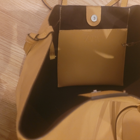 Zara yellow tote bag in very good condition - Picture 3 of 3